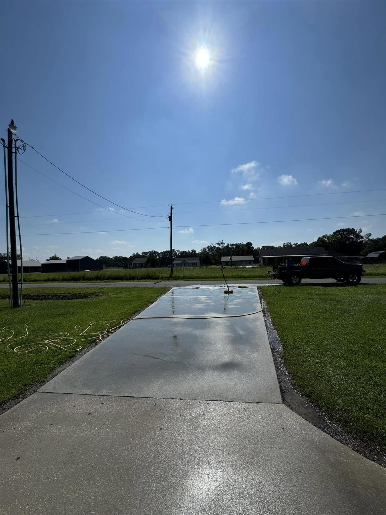 Driveway cleaning results